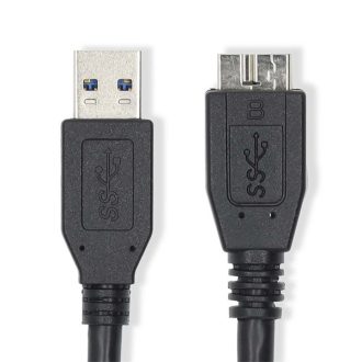   Nedis CCGL61500BK20 USB3.2 - micro-B (micro B) kábel, 5 Gbps, 2m, (USB3.1, USB3.0, USB2.0)