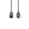 Nedis COTH15010GYO5 balanced/szimmetrikus félprofi XLR audio kábel,XLR dugó- aljzat, 0.5m, rugalmas