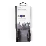   Nedis COTH15010GYO5 balanced/szimmetrikus félprofi XLR audio kábel,XLR dugó- aljzat, 0.5m, rugalmas
