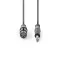 Nedis COTH15110GY15 balanced/szimmetrikus félprofi audio kábel, 6.35mm sztereo jack - 3p XLR aljzat, 1,5m