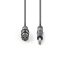 Nedis COTH15110GY15 balanced/szimmetrikus félprofi audio kábel, 6.35mm sztereo jack - 3p XLR aljzat, 1,5m