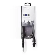   Nedis COTH15110GY15 balanced/szimmetrikus félprofi audio kábel, 6.35mm sztereo jack - 3p XLR aljzat, 1,5m