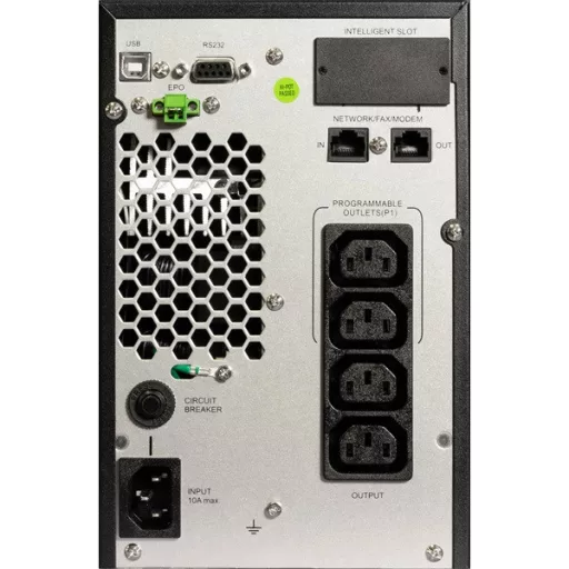 iPOWER UPS, 1000VA, 1000W, 4x IEC C13, SNMP/USB/RS-232, szünetmentes tápegység, LCD kijelző, AVR, online, tower