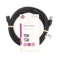   Nedis CCGL60500BK30 USB 2.0  USB-A dugó  - USB Micro-B dugó  11 W 480 Mbps, 3m