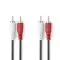Nedis CAGL24200BK100 sztereo audio kábel, 2 X RCA dugó - 2 X RCA dugó, hossz 10m