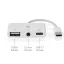 Nedis CCGB64790WT01 USB-C multiport, USB C - USB-A anya / USB- anya / 3,5 mm-es anya