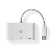   Nedis CCGB64790WT01 USB-C multiport, USB C - USB-A anya / USB- anya / 3,5 mm-es anya
