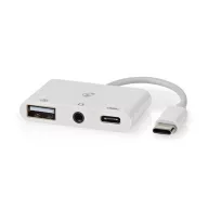   Nedis CCGB64790WT01 USB-C multiport, USB C - USB-A anya / USB- anya / 3,5 mm-es anya