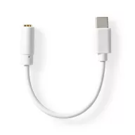   Nedis CCGB65950WT01 USB-C (USB C) dugó - 3,5 mm sztereo jack aljzat, aranyozott, 0,10m