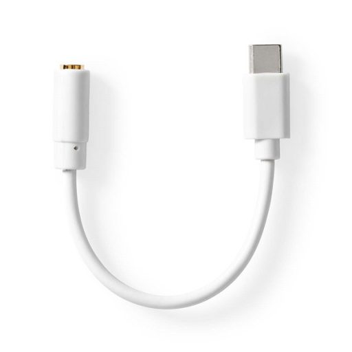 Nedis CCGB65950WT01 USB-C (USB C) dugó - 3,5 mm sztereo jack aljzat, aranyozott, 0,10m