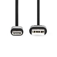   Nedis CCGL60600BK30 USB A - USB C (USB-C) kábel, USB2.0, 15W, hossz 3m