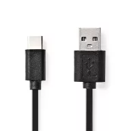   Nedis CCGL60600BK30 USB A - USB C (USB-C) kábel, USB2.0, 15W, hossz 3m
