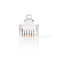   Nedis CCGB89305TP sodrott kábelre, UTP RJ45 CAT6 csatlakozó dugó, szerelhető, aranyozott, 10db/csomag