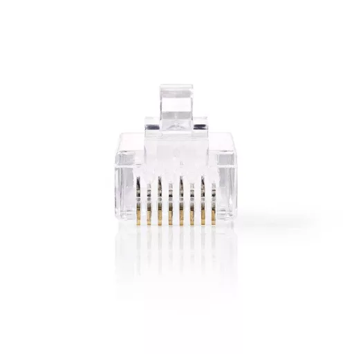Nedis CCGB89305TP sodrott kábelre, UTP RJ45 CAT6 csatlakozó dugó, szerelhető, aranyozott, 10db/csomag