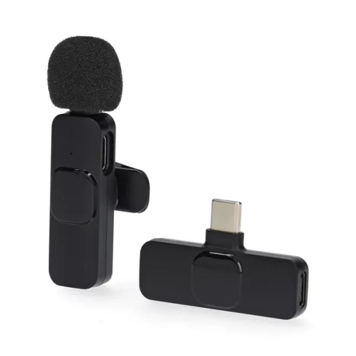Nedis MICW110BK vezeték nélküli mikrofon, használható Notebook / Okostelefon / Tablet,  USB Type-C™