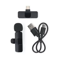   Nedis MICW110BK vezeték nélküli mikrofon, használható Notebook / Okostelefon / Tablet,  USB Type-C™