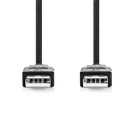   Nedis CCGL60000BK20 USB A apa - USB-A apa kábel, USB2.0, hossz: 2m