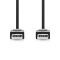 Nedis CCGL60000BK20 USB A apa - USB-A apa kábel, USB2.0, hossz: 2m