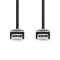 Nedis CCGL60000BK20 USB A apa - USB-A apa kábel, USB2.0, hossz: 2m