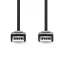 Nedis CCGL60000BK10 USB A apa - USB-A apa kábel, USB2.0, hossz: 1m
