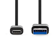   Nedis CCGW61600BK10 USB 3.2 Gen 1, USB-A dugó - USB-C (USB C) dugó kábel, 60W, 1m