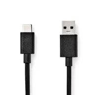   Nedis CCGW61600BK10 USB 3.2 Gen 1, USB-A dugó - USB-C (USB C) dugó kábel, 60W, 1m