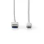 Nedis CCGW61600WT10 USB 3.2 Gen 1, USB-A dugó - USB-C (USB C) dugó kábel, 60W, 1m