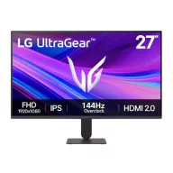   LG gaming monitor 27" 27G411A-B, 1920x1080, 16:9, 250cd/m2, 5ms, HDMI/DisplayPort, 144Hz