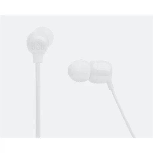 JBL T135BT WHT, vezeték nélküli fülhallgató, fehér, Bluetooth, 16 óra üzemidő, JBL Pure Bass,