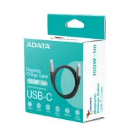   ADATA kábel USB 3.2 - USB TypeC - TypeC 1m műanyag fekete, mágneses