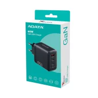 ADATA Fali gyorstöltő, GaN, Fekete, 65W, US csatlakozó