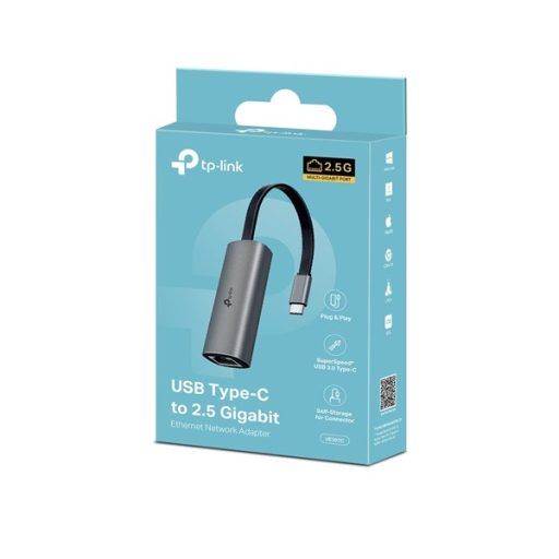 TP-LINK Átalakító USB Type-C to Ethernet Adapter 2500Mbps, UE302C