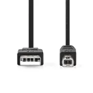   Nedis CCGL60100BK10 USB2.0, USB A - B kábel, 480Mbs, 10W, hossz 1m