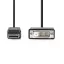 Nedis CCGL37200BK20 Displayport dugó - DVI-D 24+1-Tűs kábel 1080p, 2m
