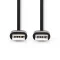 Nedis CCGL60001BK20 USB A apa - USB-A apa kábel, USB2.0, hossz: 2m