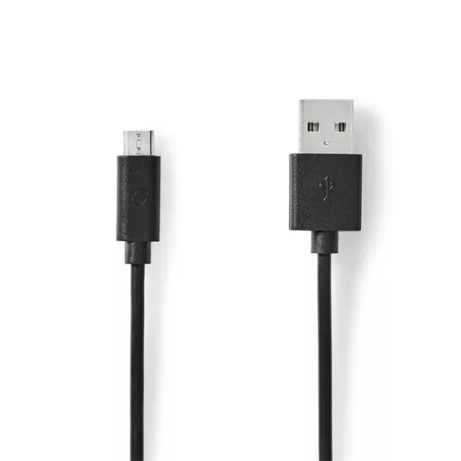 Nedis CCGL60500BK05 USB 2.0  USB-A dugó  - USB Micro-B dugó  10 W 480 Mbps, 0,5m