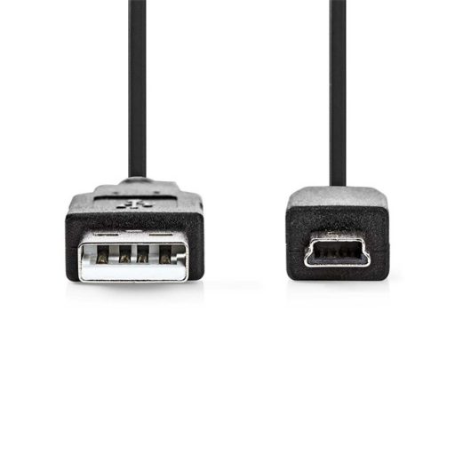 Nedis CCGL60300BK20 USB mini-B 5p (mini USB)kábel, USB 2.0  USB-A dugó  USB mini 5p dugó, 480 Mbps. 2m