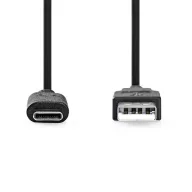   Nedis CCGL61650BK10 USB 3.2 Gen 1, USB-A dugó - USB-C (USB C) dugó kábel, 60W, 10 Gbps, 1m