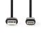 Nedis CCGL60601BK20 USB A - USB C (USB-C) kábel, 5W, hossz 2m