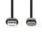 Nedis CCGL60601BK20 USB A - USB C (USB-C) kábel, 5W, hossz 2m