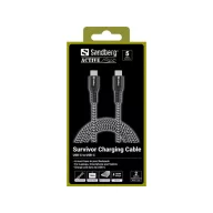 Sandberg Survivor Cable 2m töltőkábel, 100W,