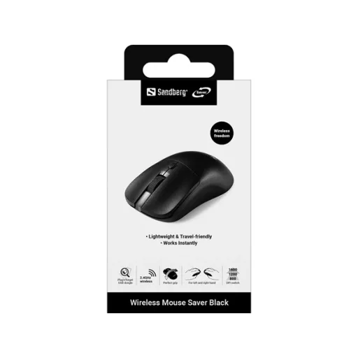 SANDBERG Egér, Wireless Mouse, fekete