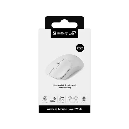SANDBERG Egér, Wireless Mouse, fehér