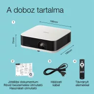   EPSON Projektor - Lifestudio Pop – EF-61W Gyémántfehér (3LCD, 1920x1080, 16:9, 700 AL, 5 000 000:1, HDMI/USB/WiFi)