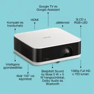   EPSON Projektor - Lifestudio Pop – EF-61W Gyémántfehér (3LCD, 1920x1080, 16:9, 700 AL, 5 000 000:1, HDMI/USB/WiFi)