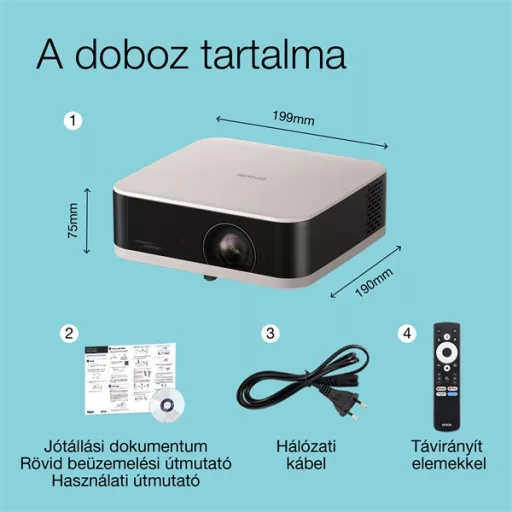 EPSON Projektor - Lifestudio Pop – EF-61R Rózsakvarc (3LCD, 1920x1080, 16:9, 700 AL, 5 000 000:1, HDMI/USB/WiFi)