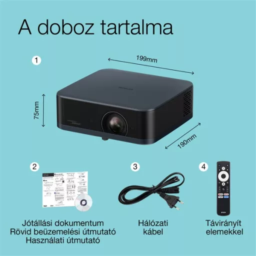 EPSON Projektor - Lifestudio Pop – EF-62N (3LCD, 1920x1080, 16:9, 700 AL, 5 000 000:1, HDMI/USB/WiFi)