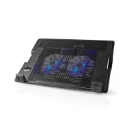   Nedis NBCR200BK notebook hűtő, 14 - 18", 2 X 140mm ventilátor, LED, 1200 rpm