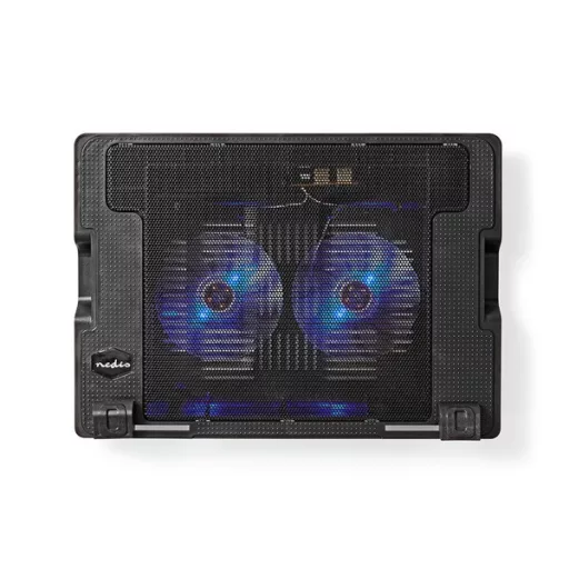 Nedis NBCR200BK notebook hűtő, 14 - 18", 2 X 140mm ventilátor, LED, 1200 rpm