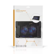  Nedis NBCR200BK notebook hűtő, 14 - 18", 2 X 140mm ventilátor, LED, 1200 rpm